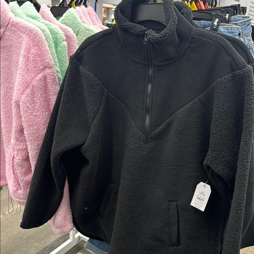 Cozy Black Fleece Pullover